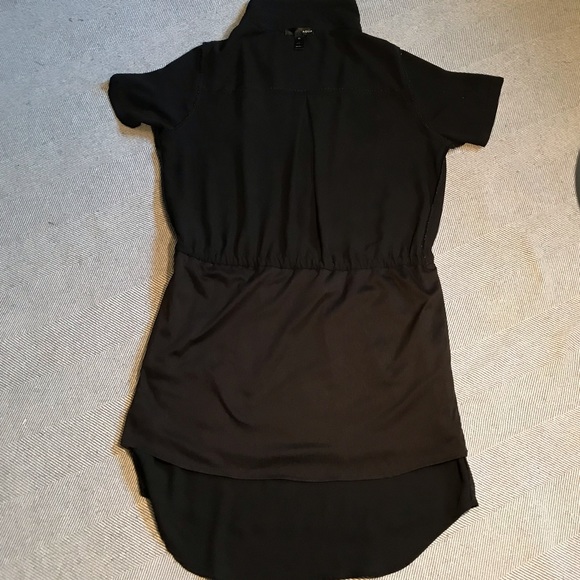 Aqua Size XS Black Belted Shirt Dress | Above Knee Short Sleeve WITH POCKETS!!! - Picture 12 of 12